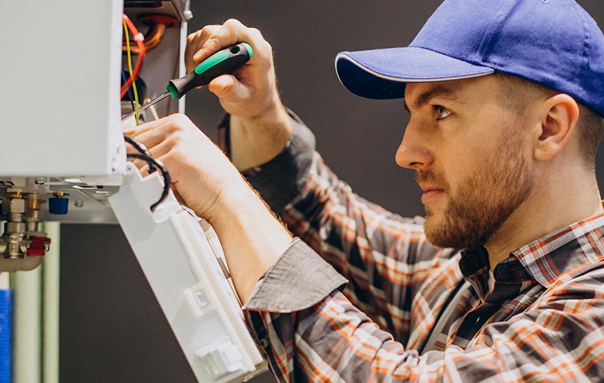 Certified HVAC Technician at Work